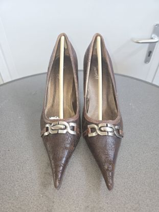 Picture of Damenschuh braun mit Schnalle Gr. 39