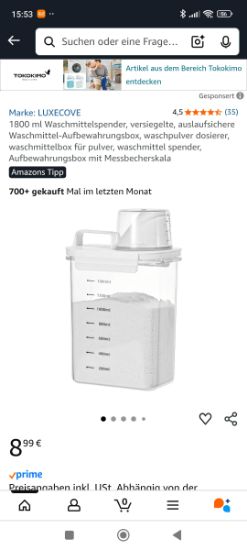 Bild von Waschmittel Behälter 