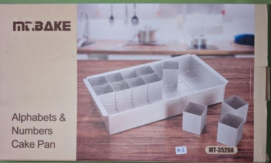 Bild von Alphabet und Zahlen Backform