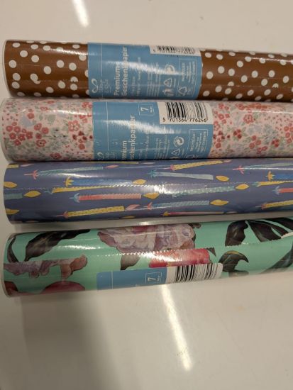 Picture of 4 er Set Geschenkpapier