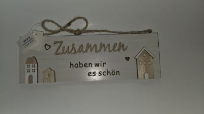 Picture of Holzschild "Zusammen haben wir es schön"