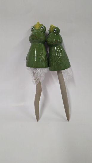 Picture of 2er-Set Gartenstecker Frosch