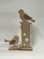 Bild von Rustikale Holz-Dekoration "Vogel-Arrangement"