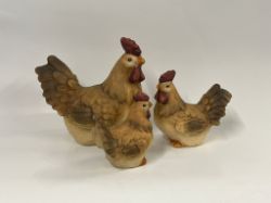 Bild von Rustikale Dekofiguren 'Hühnerfamilie' im Set