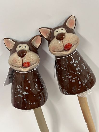 Picture of 2er-Set Gartenstecker Hunde