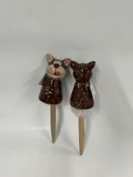 Picture of 2er-Set Gartenstecker Hunde