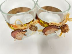 Bild von Herbstlicher Teelichthalter "Igel"