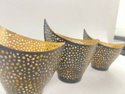 Bild von Set aus drei eleganten Deko-Windlichtern