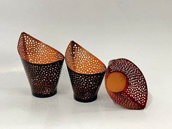 Bild von Set aus drei eleganten Deko-Windlichtern