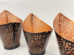 Bild von Set aus drei eleganten Deko-Windlichtern