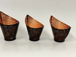 Bild von Set aus drei eleganten Deko-Windlichtern