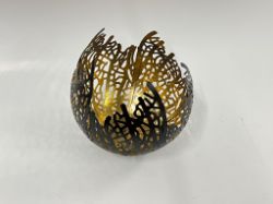 Bild von Elegantes bauchiges Deko-Windlicht aus Aluminium