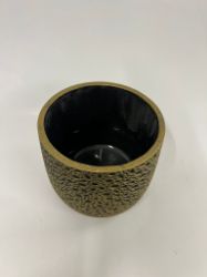 Bild von Rustikaler Keramik-Übertopf im Antik-Gold-Look