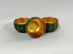 Bild von Set aus drei einzigartigen bauchigen Deko-Schalen