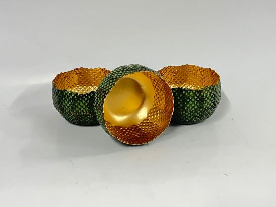 Bild von Set aus drei einzigartigen bauchigen Deko-Schalen