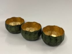 Bild von Set aus drei einzigartigen bauchigen Deko-Schalen