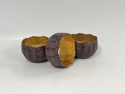 Bild von Set aus drei einzigartigen bauchigen Deko-Schalen