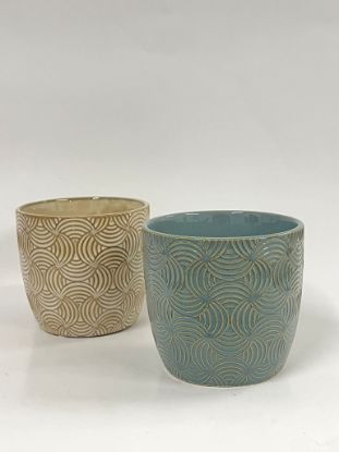 Picture of Set aus zwei stilvollen Keramik-Übertöpfen