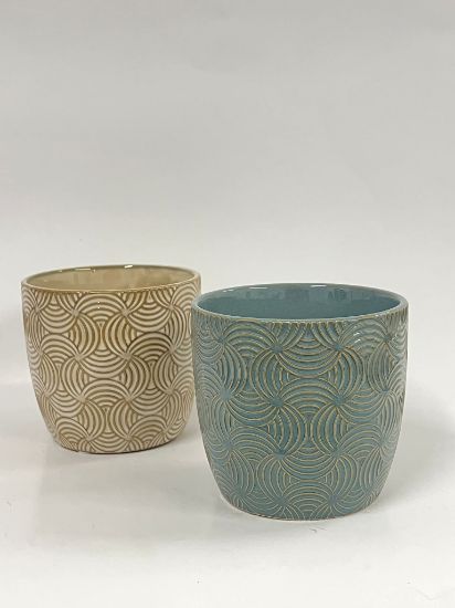 Picture of Set aus zwei stilvollen Keramik-Übertöpfen