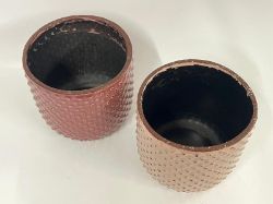 Bild von Set aus zwei stilvollen Keramik-Übertöpfen