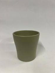 Picture of Eleganter bauchiger Übertopf in Olivgrün