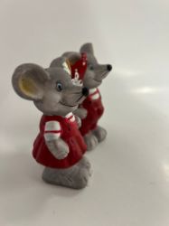 Bild von Set aus zwei liebevollen Keramik-Mäusen