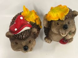 Picture of Set aus zwei lachenden Igel-Dekofiguren