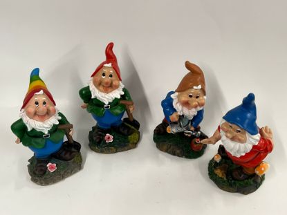 Picture of Set aus vier lustigen Gartenzwerg-Figuren