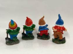 Picture of Set aus vier lustigen Gartenzwerg-Figuren