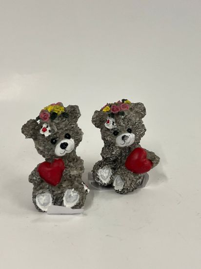 Bild von Set aus zwei bezaubernden Keramik-Teddybären