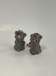 Bild von Set aus zwei bezaubernden Keramik-Teddybären