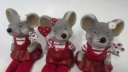 Bild von Süße Keramik-Mäusefiguren