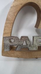 Picture of Dekoratives Holzherz "PAPA"