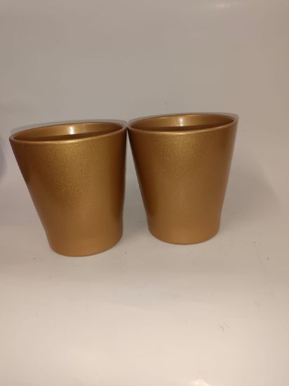 Picture of Eleganter goldfarbener Übertopf