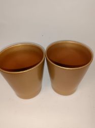 Picture of Eleganter goldfarbener Übertopf