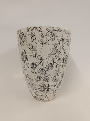 Picture of Große Keramikvase im Shabby-Chic-Rosenmuster