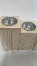 Picture of Rustikales Advents-Teelichthalter-Set aus Holz