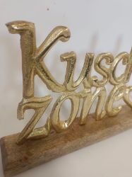 Picture of Goldener Metall-Schriftzug "Kuschelzone"