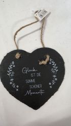 Bild von Schieferherz mit inspirierender Baum-Gravur