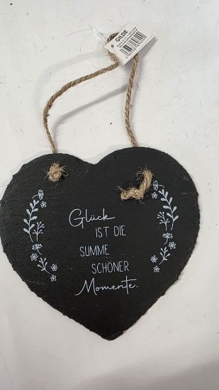 Bild von Schieferherz mit inspirierender Baum-Gravur