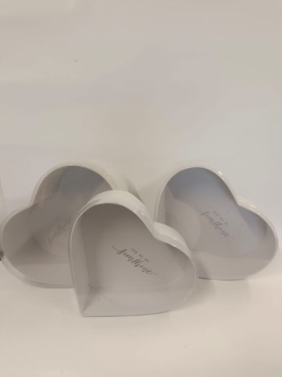 Picture of 3er Set weiße Herzboxen