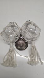 Bild von 2er Set Makramee-Glaskugel-Ornamente